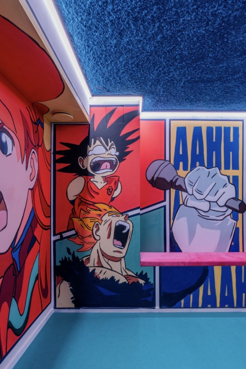 6 Graffiti mural interieurinrichting anime